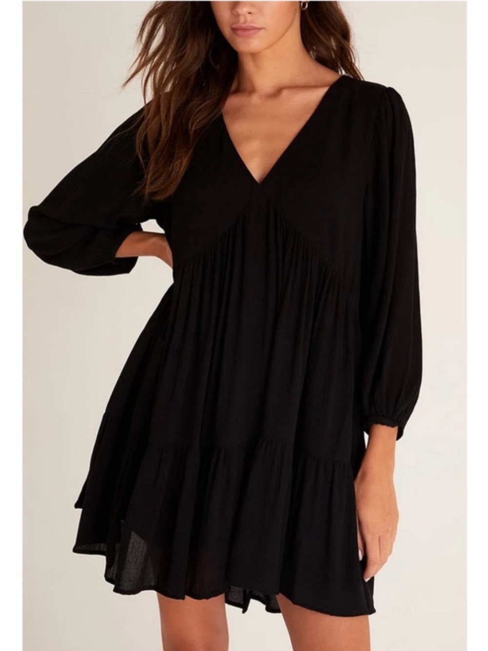 Z Supply Maxine Mini Dress in Black Size Large